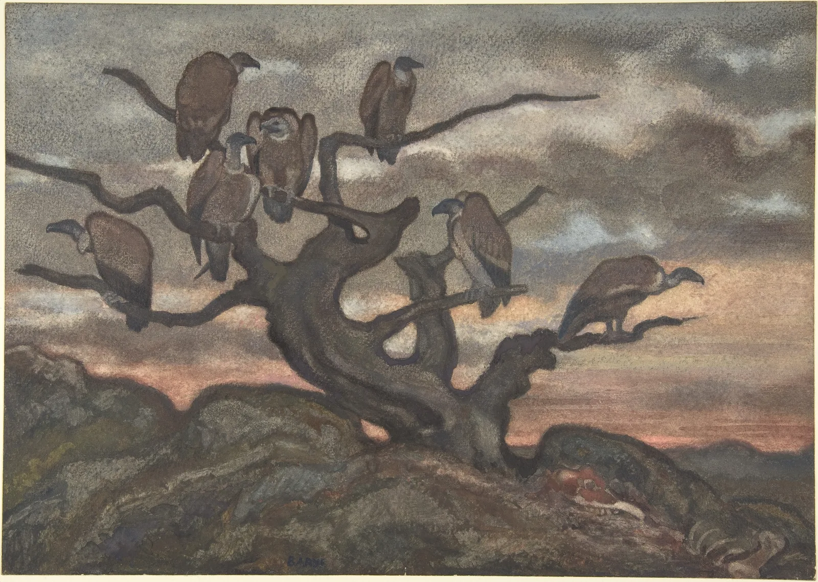 Vultures on a Tree