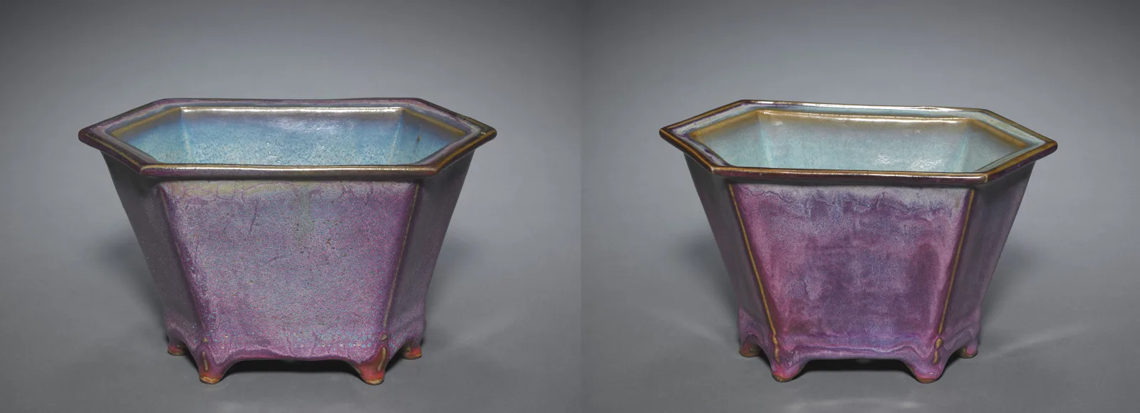 Pair of Hexagonal Flower Pots