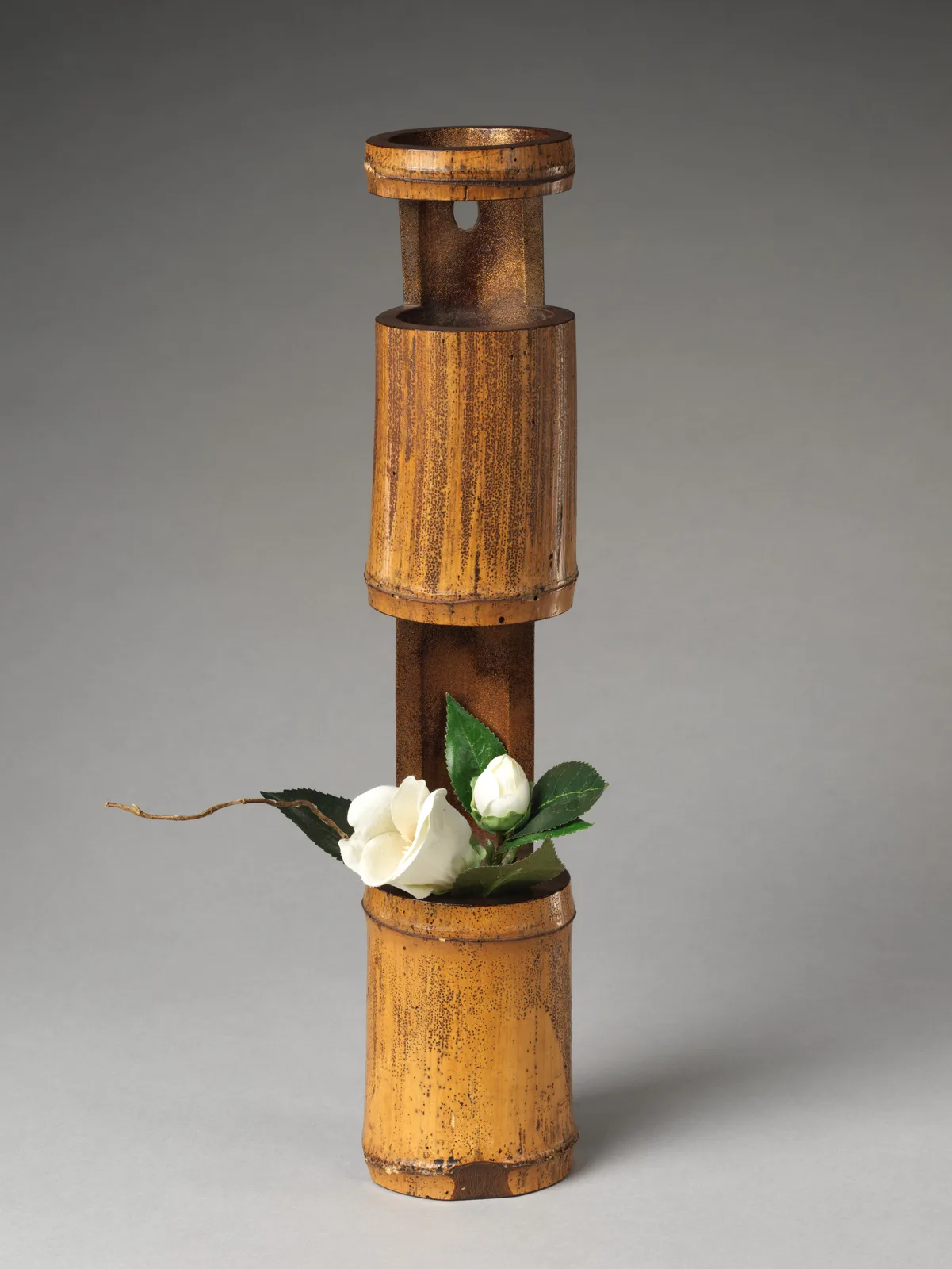 Double-cut (Nijū-giri) Flower Container (Hanaire), named Cool Summer Morning (Shinryō)
