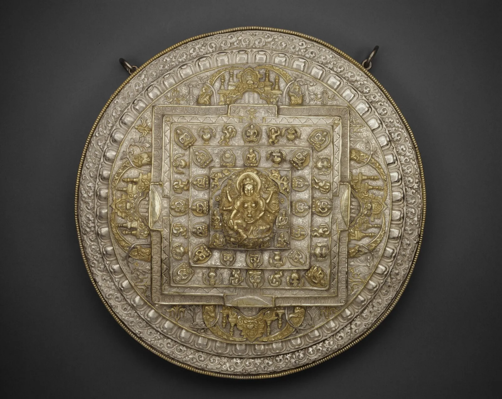 Tiered Offering Mandala of the Goddess of Wealth (Vasudhara)
