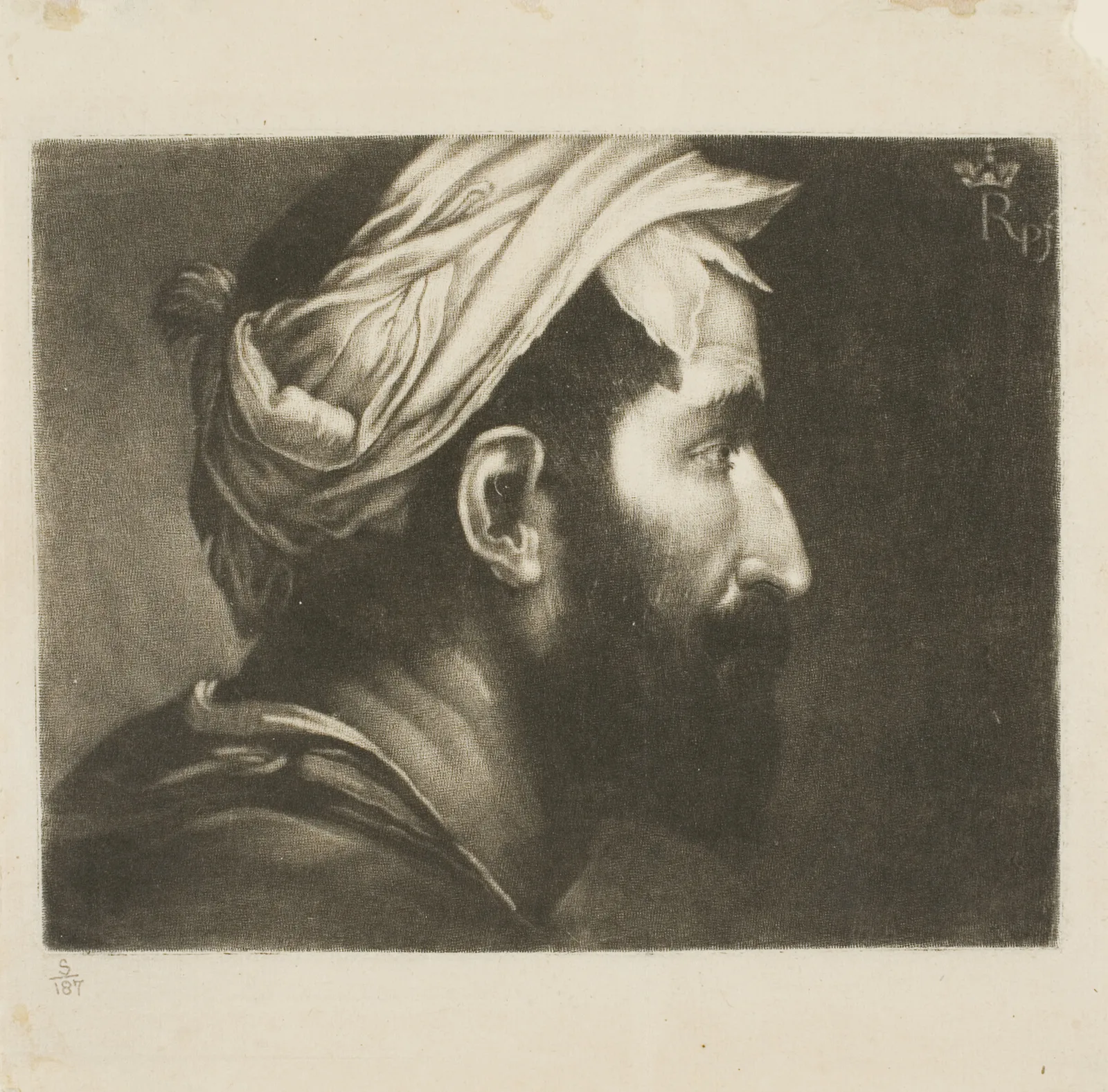 Head of Executioner, from John Evelyn's Sculptura