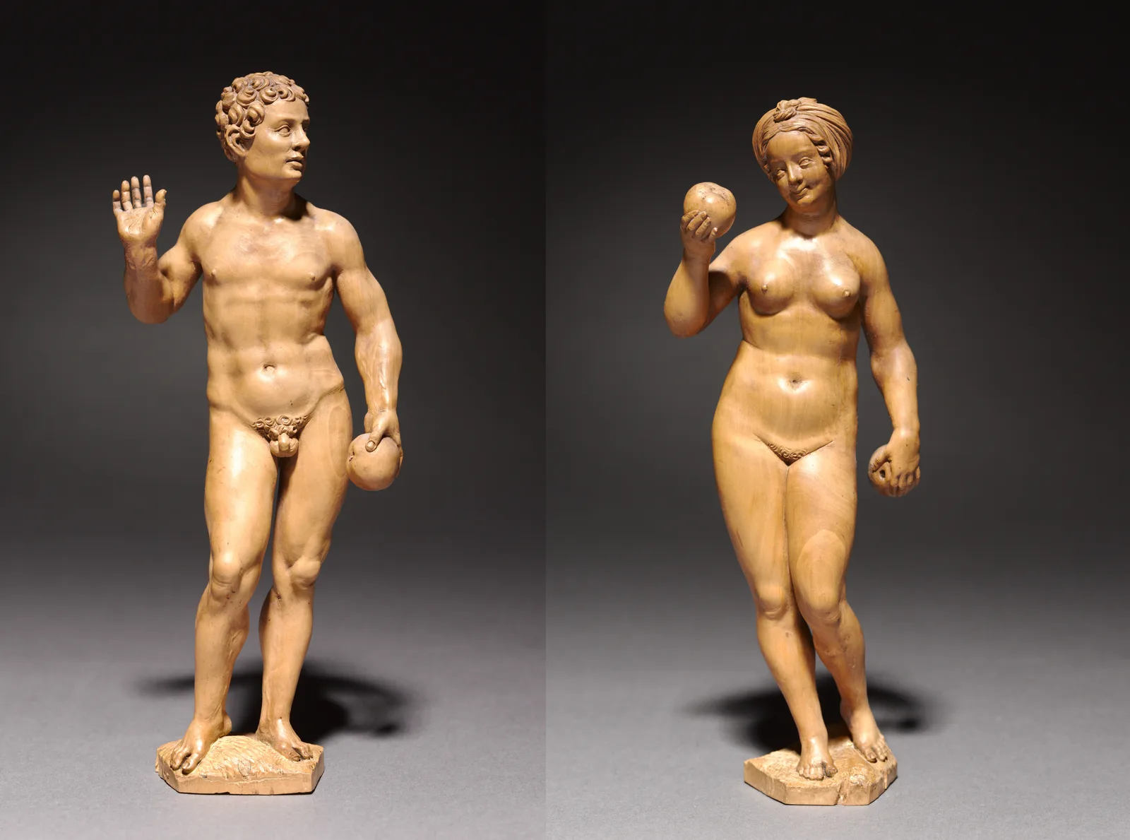 Adam and Eve (pair of statuettes)