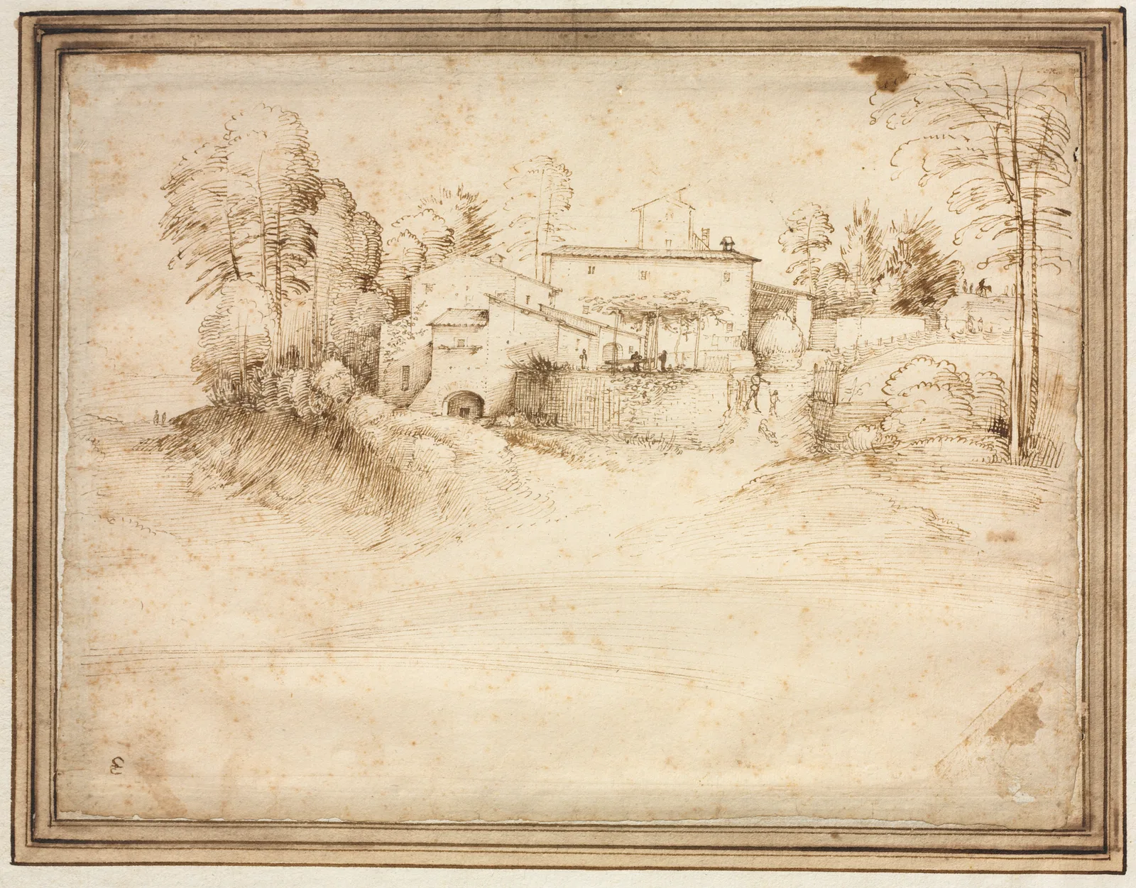 Farmhouse on the Slope of a Hill