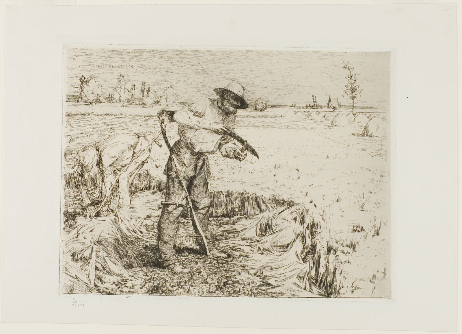 Mower Honing a Scythe