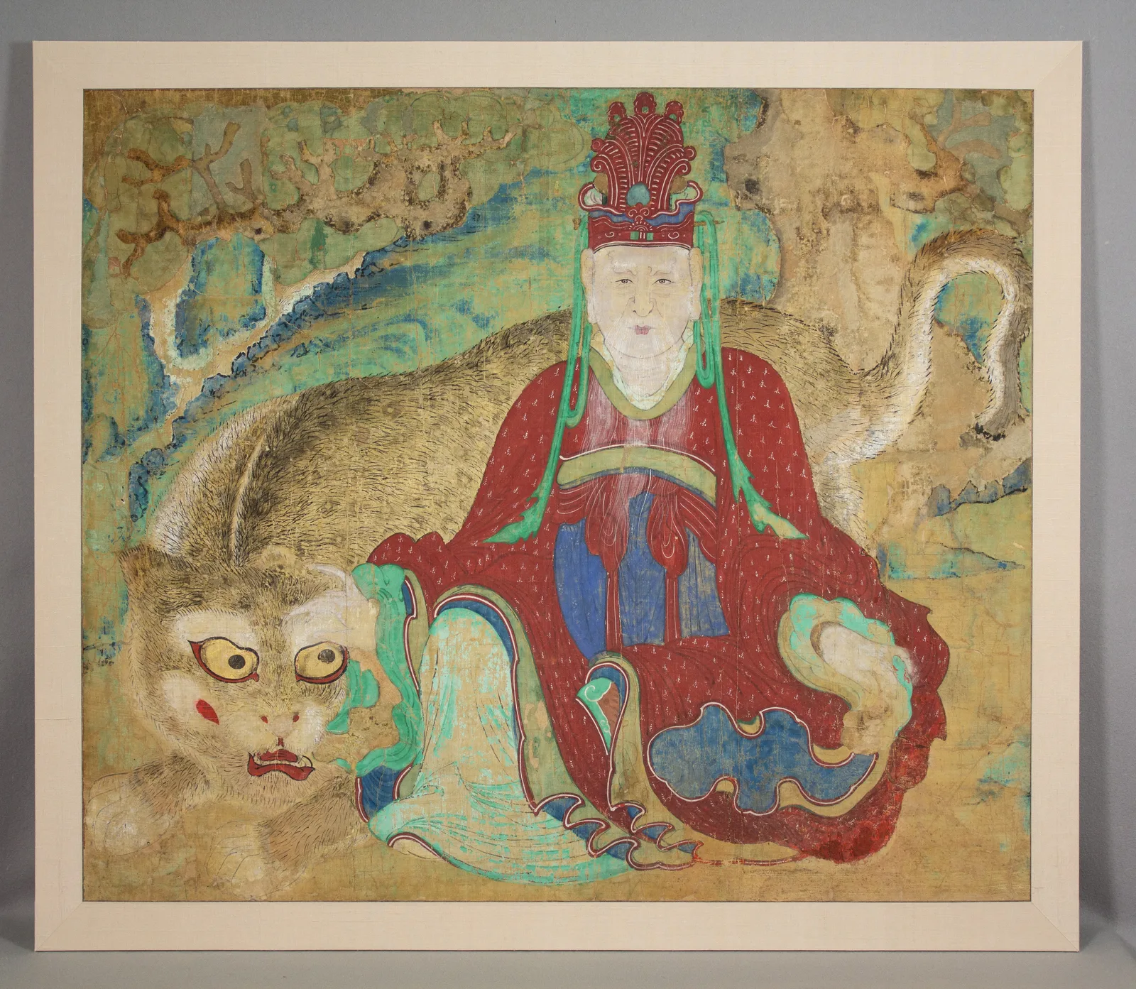 Mountain god with tiger