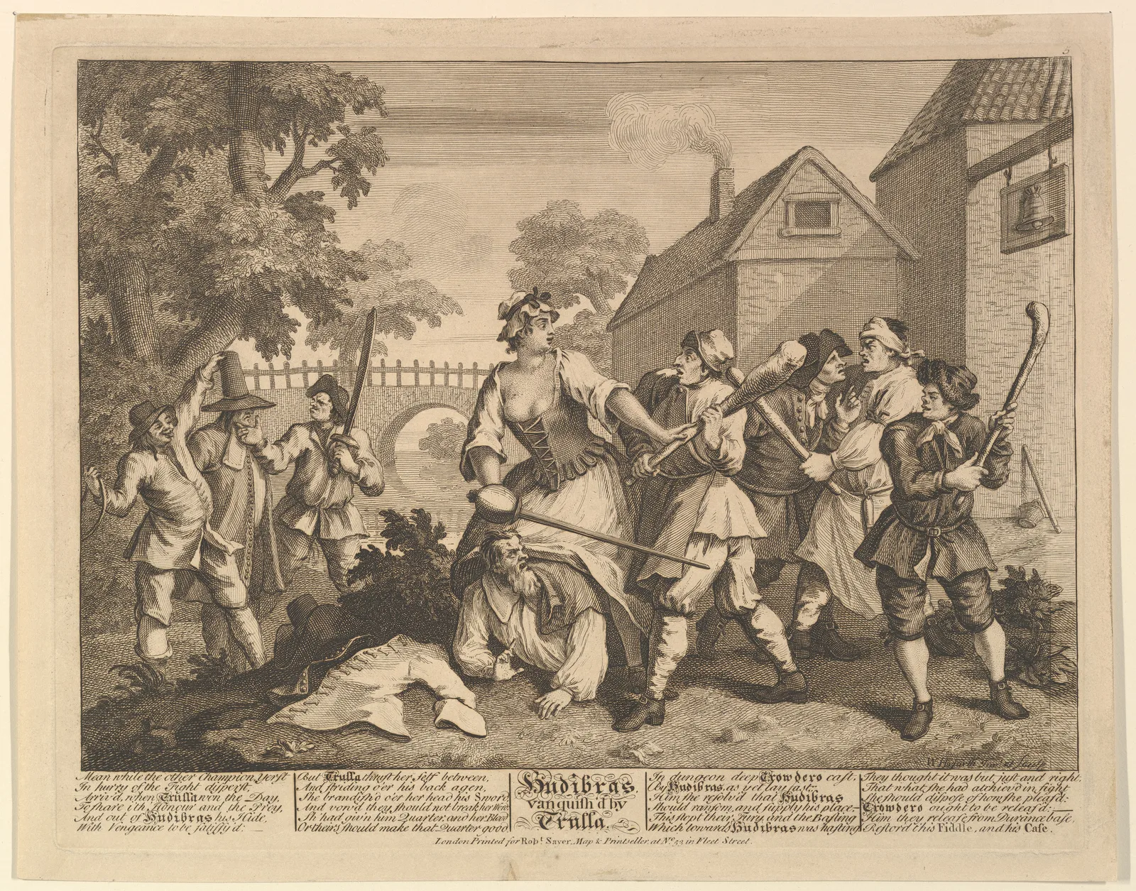Hudibras Vanquished by Trulla (Twelve Large Illustrations for Samuel Butler's Hudibras, Plate 5)