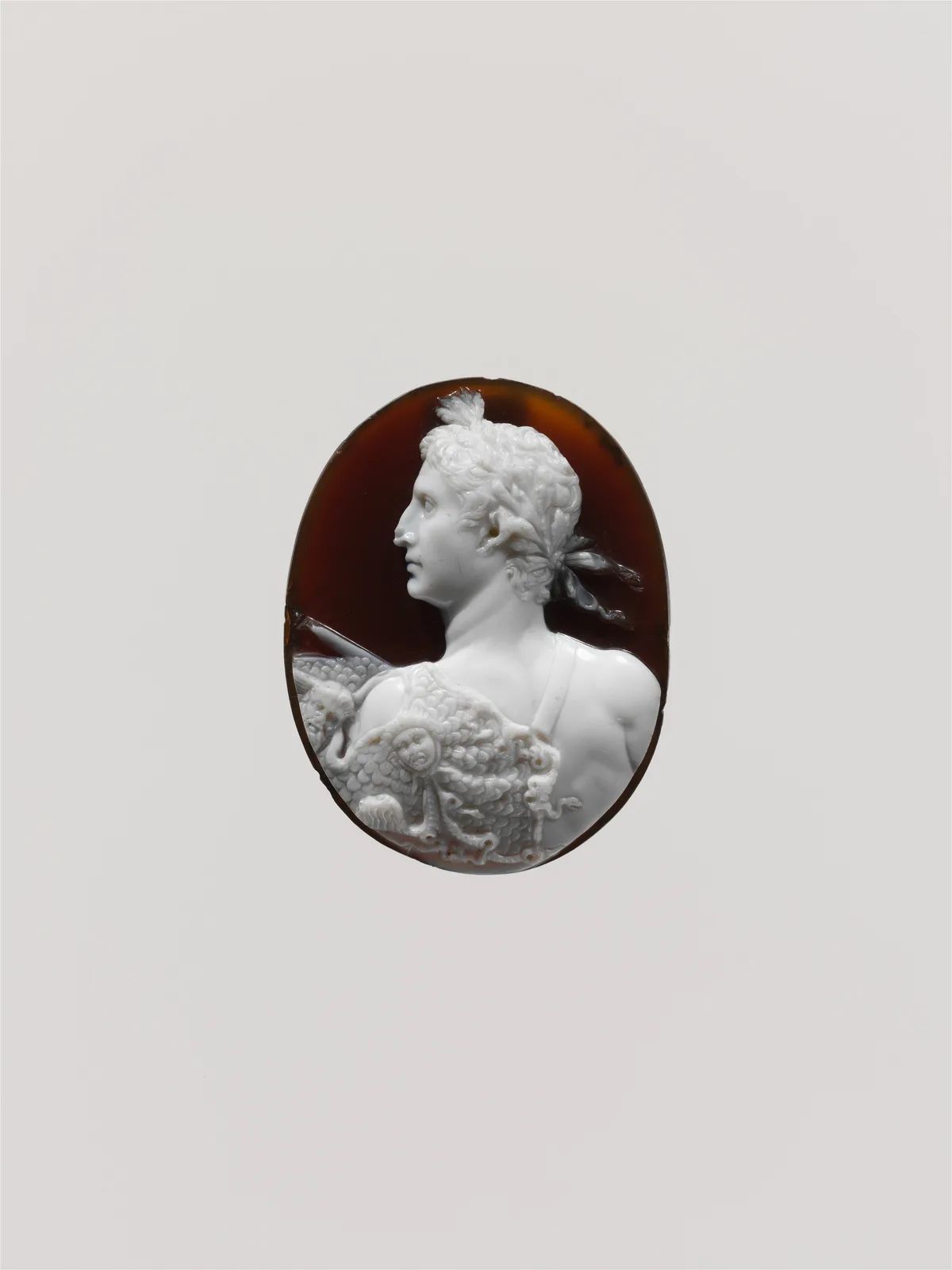 Sardonyx cameo portrait of the Emperor Augustus