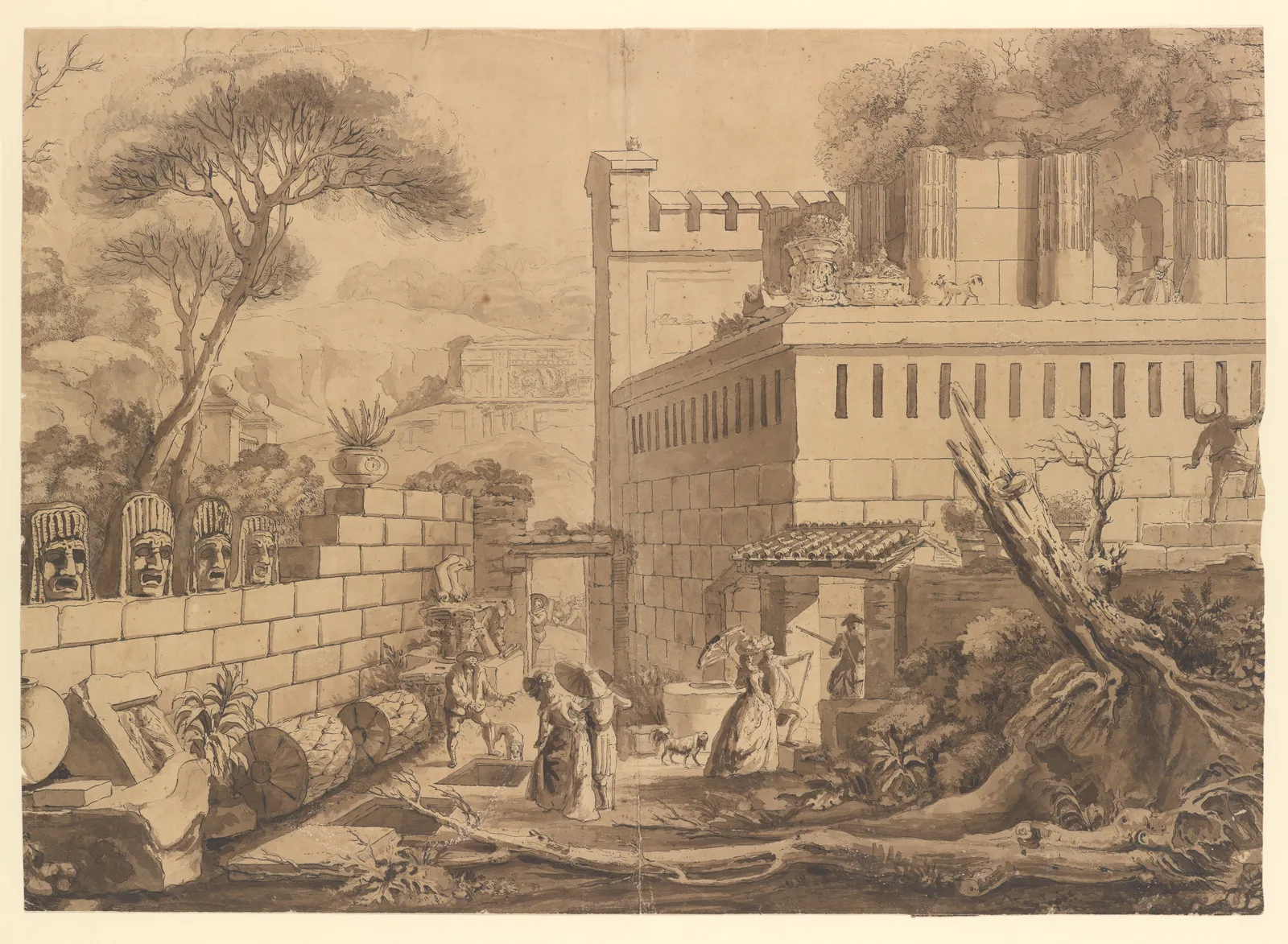 Drawing — Louis Jean Desprez — n.d.