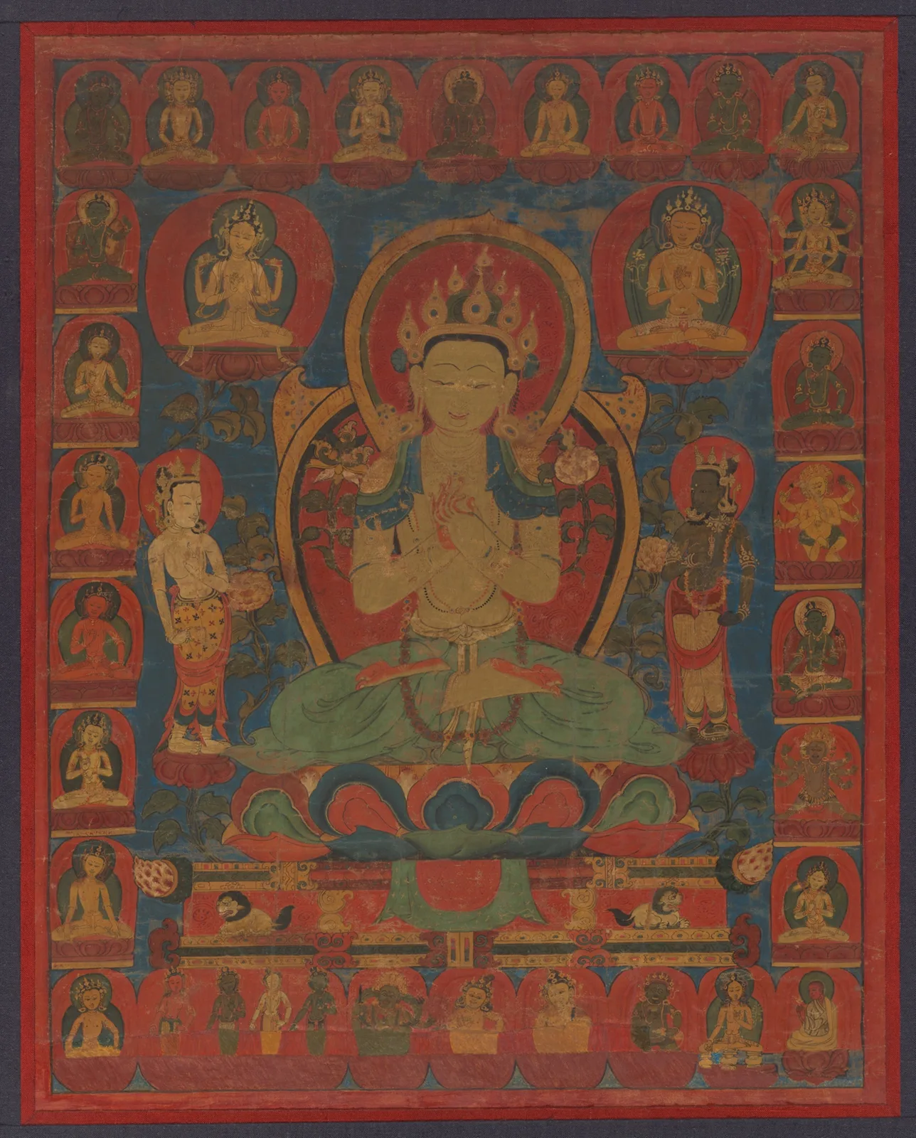 Bodhisattva Maitreya Surrounded By His Retinue