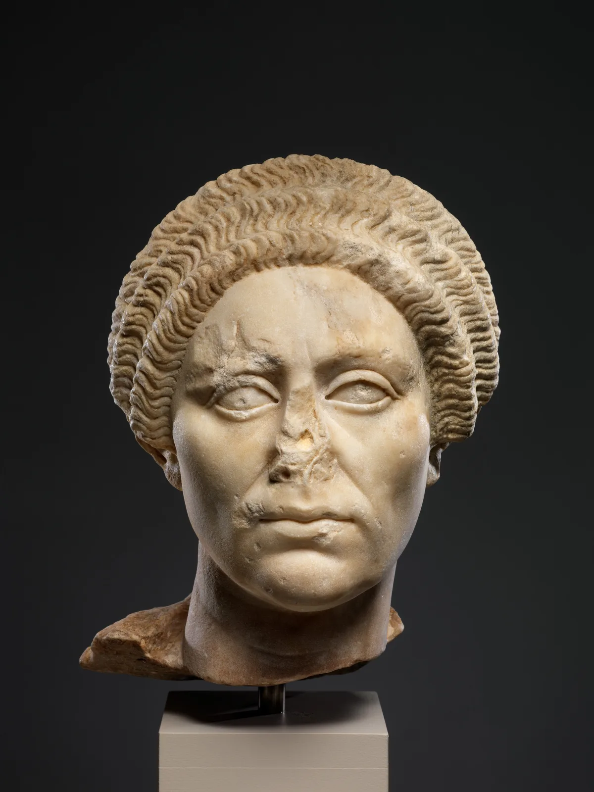Marble head of a woman