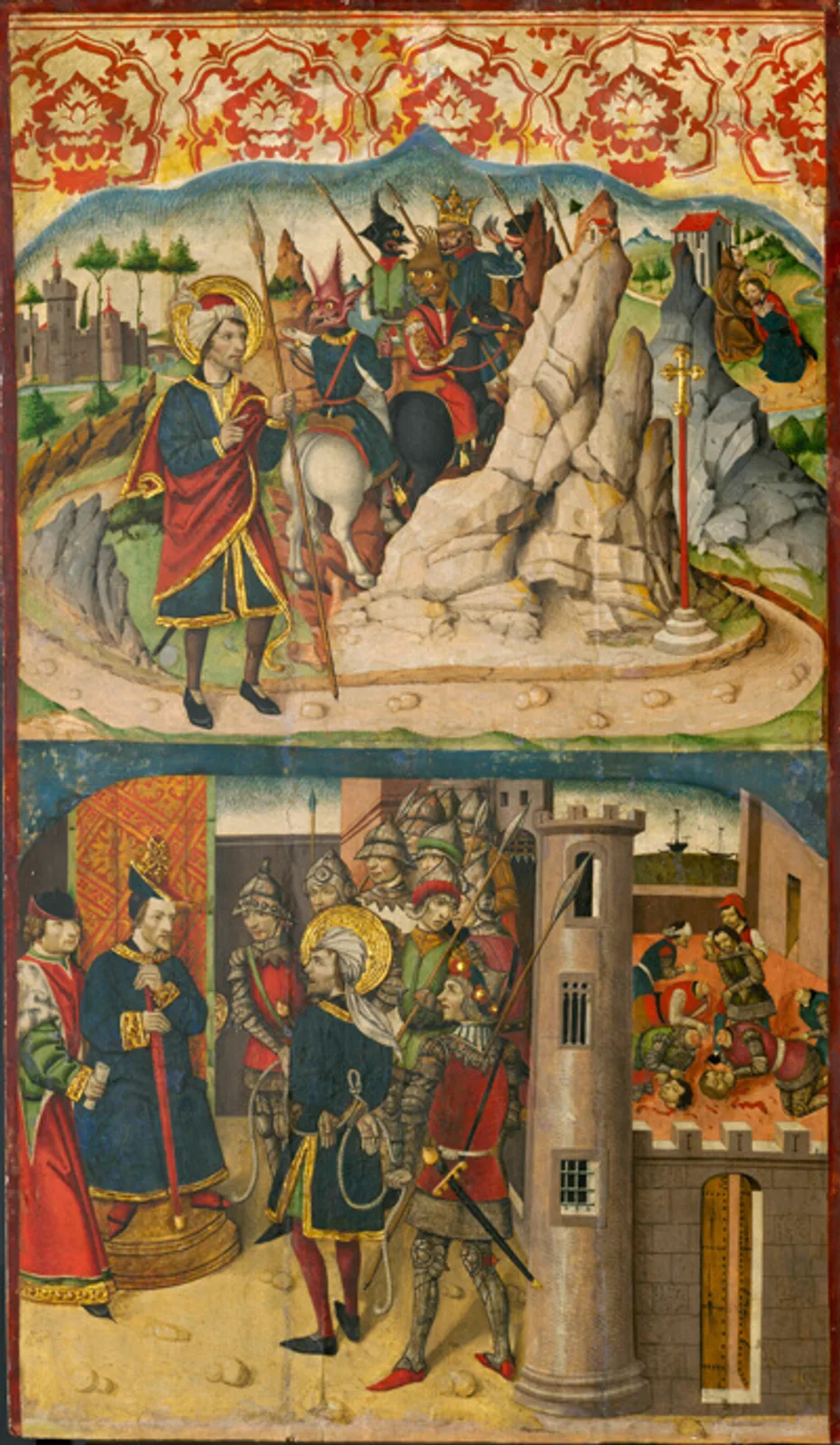 Saint Christopher Meets Satan; Saint Christopher before the King of Lycia
